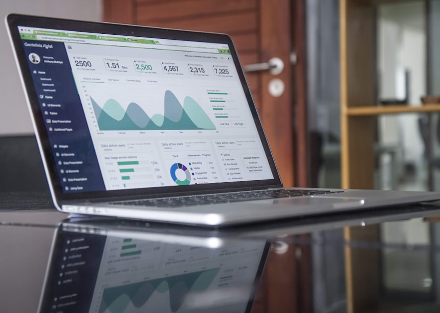 Analytics dashboard showing local and national search performance data